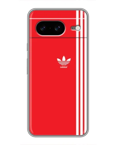 Чехол для Google Pixel 8 с картинкой «Красный минимализм Adidas»