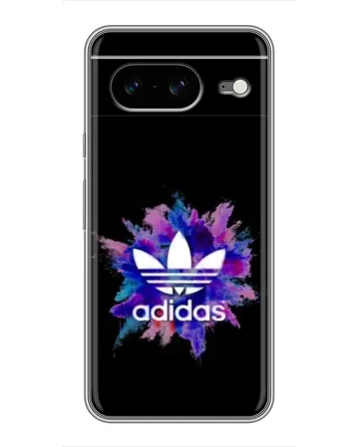 Чехол для Google Pixel 8 с картинкой «Взрыв красок Adidas»