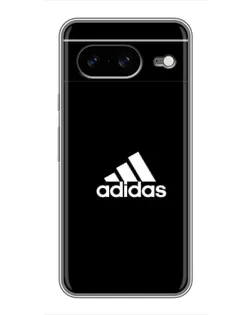 Чехол для Google Pixel 8 с картинкой «Черная классика Adidas»