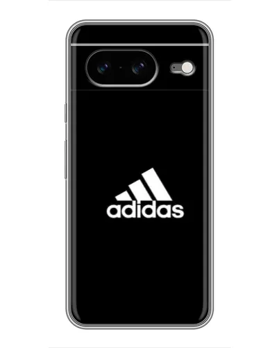 Чехол для Google Pixel 8 с картинкой «Черная классика Adidas»
