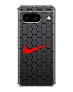 Чехол для Google Pixel 8 с картинкой «Nike — карбоновая сетка»
