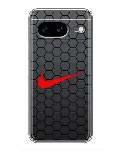 Чехол для Google Pixel 8 с картинкой «Nike — карбоновая сетка»
