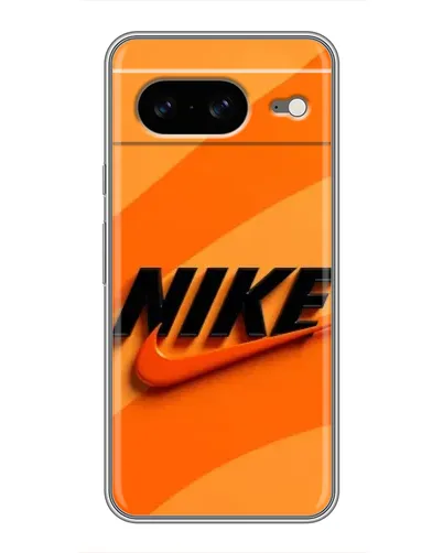 Чехол для Google Pixel 8 с картинкой «Оранжевый драйв Nike»