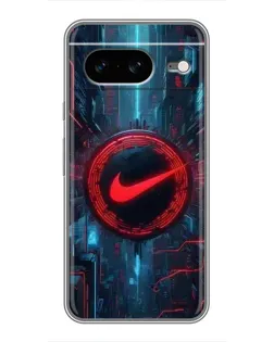 Чехол для Google Pixel 8 с картинкой «Техногенный стиль Nike»