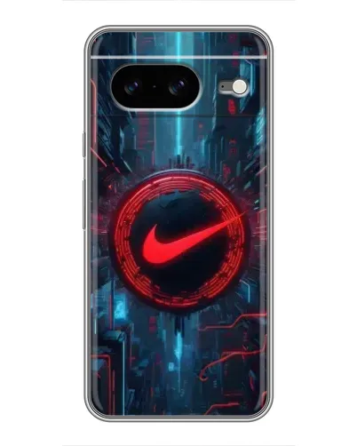 Чехол для Google Pixel 8 с картинкой «Техногенный стиль Nike»