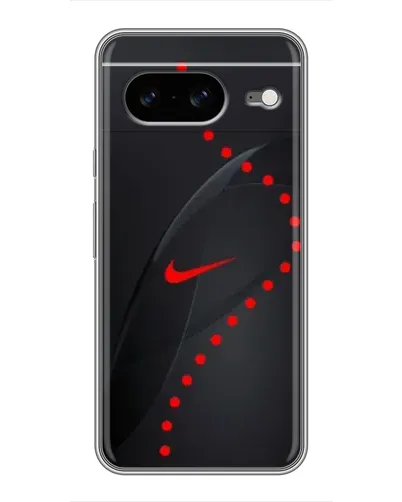 Чехол для Google Pixel 8 с картинкой «Абстрактный дизайн Nike»