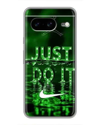 Чехол для Google Pixel 8 с картинкой «Зеленый неоновый Nike»