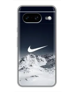 Чехол для Google Pixel 8 с картинкой «Nike — зимние горы»