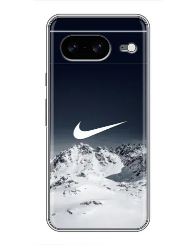 Чехол для Google Pixel 8 с картинкой «Nike — зимние горы»