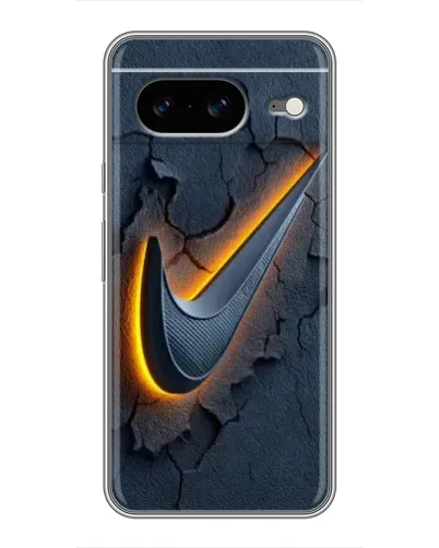 Чехол для Google Pixel 8 с картинкой «Объемный логотип Найк»