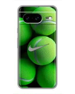Чехол для Google Pixel 8 с картинкой «Теннисные мячи Найк»