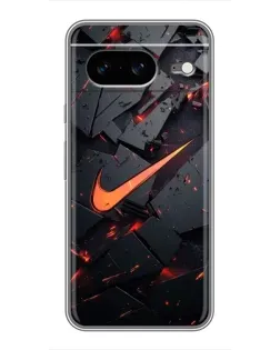 Чехол для Google Pixel 8 с картинкой «Nike — эффект разломов»