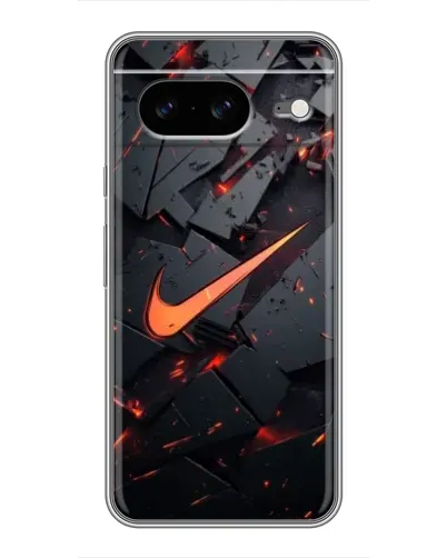 Чехол для Google Pixel 8 с картинкой «Nike — эффект разломов»