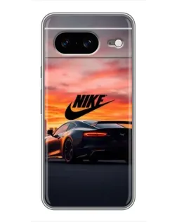 Чехол для Google Pixel 8 с картинкой «Nike и суперкар»