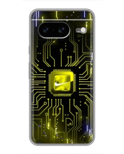 Чехол для Google Pixel 8 с картинкой «Nike — золотая искра»