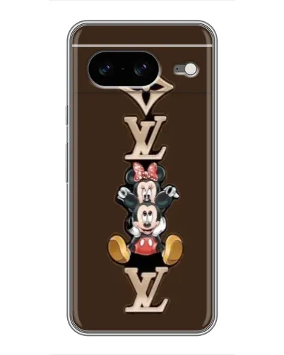 Чехол для Google Pixel 8 с картинкой «LV и Микки Маус»
