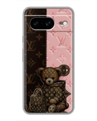 Чехол для Google Pixel 8 с картинкой «Мишка в стиле LV»