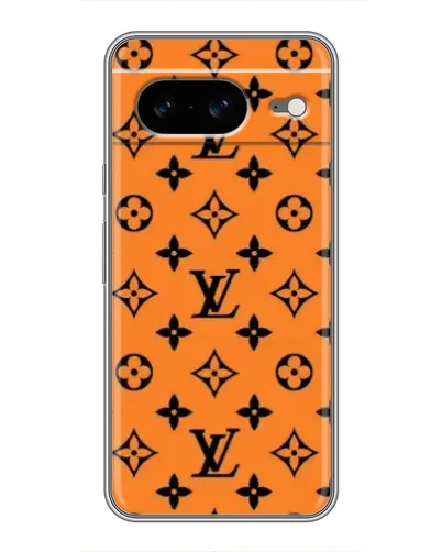 Чехол для Google Pixel 8 с картинкой «Оранжевый стиль LV»