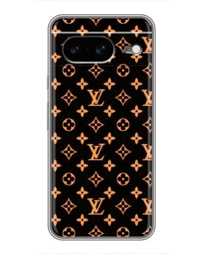 Чехол для Google Pixel 8 с картинкой «Золотая монограмма LV»