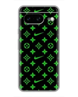Чехол для Google Pixel 8 с картинкой «Неоновый принт LV»
