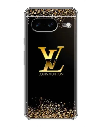 Чехол для Google Pixel 8 с картинкой «LV — золотые искры»