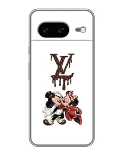 Чехол для Google Pixel 8 с картинкой «LV и Микки Маус»