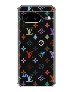 Чехол для Google Pixel 8 с картинкой «Цветная монограмма LV»