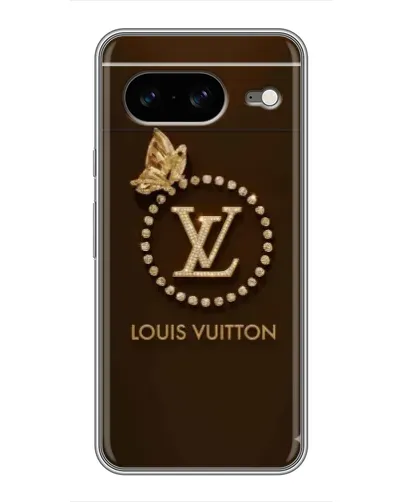 Чехол для Google Pixel 8 с картинкой «LV — золотая печать»