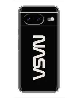 Чехол для Google Pixel 8 с картинкой «NASA — вертикальный логотип»