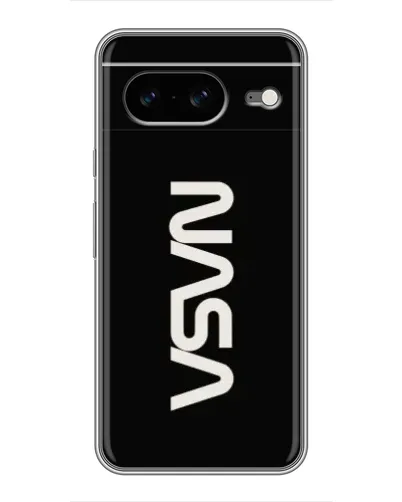 Чехол для Google Pixel 8 с картинкой «NASA — вертикальный логотип»