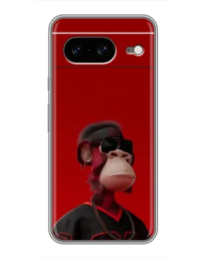 Чехол для Google Pixel 8 с картинкой «Bored Ape в красном»