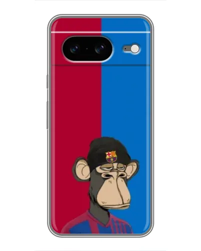 Чехол для Google Pixel 8 с картинкой «Bored Ape — фанат Барсы»