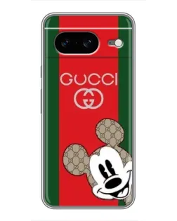 Чехол для Google Pixel 8 с картинкой «Gucci — полосы и Микки»