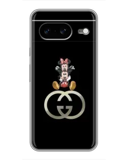 Чехол для Google Pixel 8 с картинкой «Минни Маус на лого»