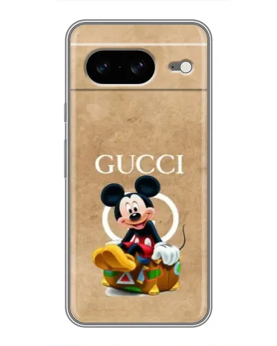 Чехол для Google Pixel 8 с картинкой «Микки Маус Gucci — крафт»