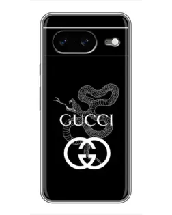 Чехол для Google Pixel 8 с картинкой «Gucci — серебряная змея»
