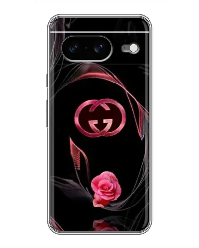 Чехол для Google Pixel 8 с картинкой «Gucci — неоновая роза»