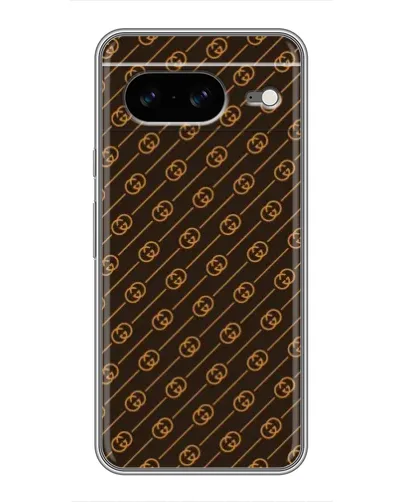 Чехол для Google Pixel 8 с картинкой «Gucci — золотые диагонали»