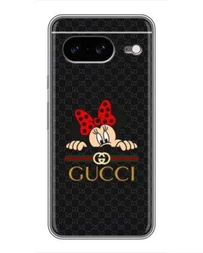 Чехол для Google Pixel 8 с картинкой «Минни Маус Gucci — черный»
