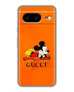 Чехол для Google Pixel 8 с картинкой «Микки Маус Gucci — оранж»