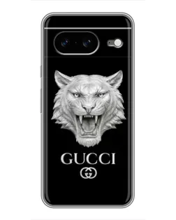 Чохол для Google Pixel 8 з картинкою «Gucci — срібний лев»