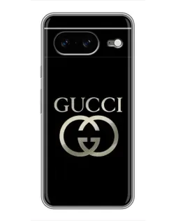 Чохол для Google Pixel 8 з картинкою «Gucci — золото на чорному»