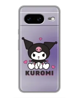 Чехол для Google Pixel 8 с картинкой «Kuromi — фиолетовый арт»