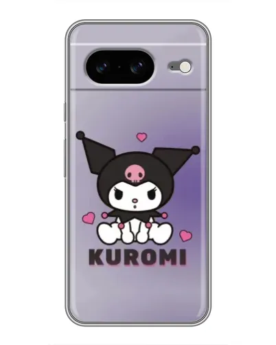 Чехол для Google Pixel 8 с картинкой «Kuromi — фиолетовый арт»