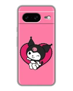Чехол для Google Pixel 8 с картинкой «Kuromi — любовь в сердце»