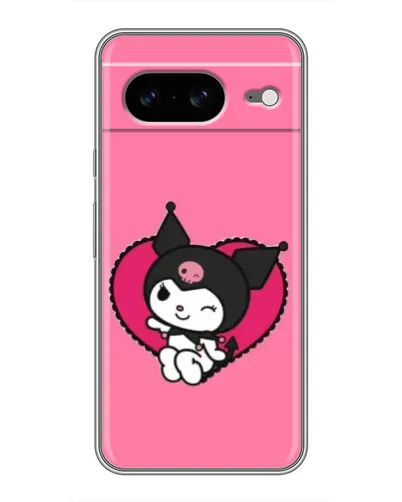 Чехол для Google Pixel 8 с картинкой «Kuromi — любовь в сердце»