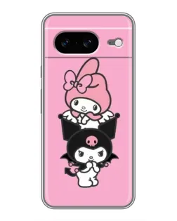 Чехол для Google Pixel 8 с картинкой «Трио My Melody и Kuromi»
