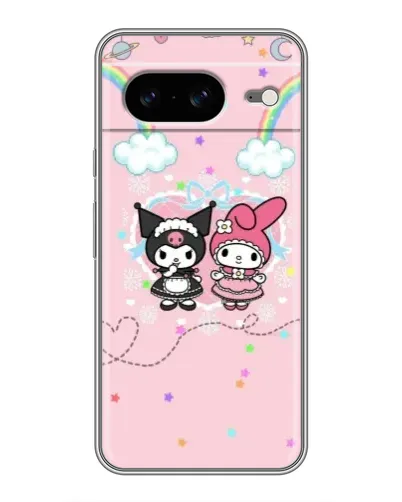 Чехол для Google Pixel 8 с картинкой «My Melody и Kuromi»