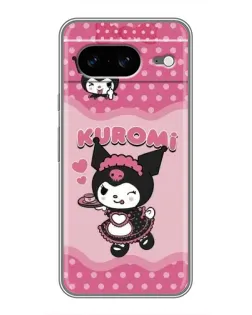 Чехол для Google Pixel 8 с картинкой «Kuromi в очках»