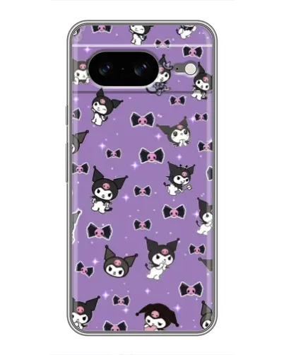 Чехол для Google Pixel 8 с картинкой «Kuromi — паттерн»